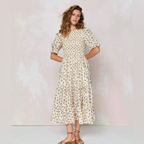 NWT Christy Dawn The Amalia Dress in Cream Garden - Picture 2 of 7